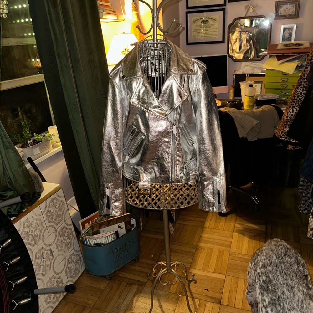 Walter Baker Silver Leather Women's Jacket